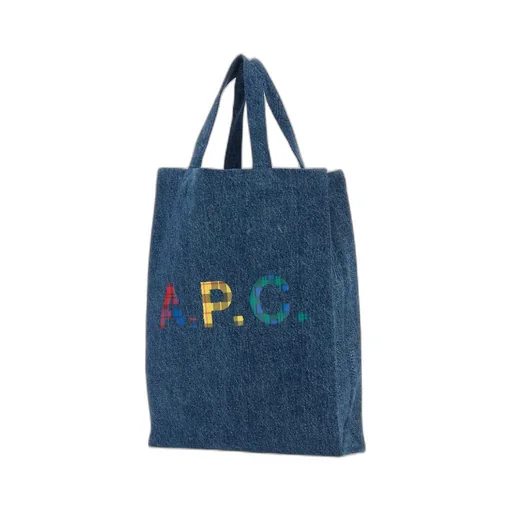 Logo Patch Denim Mini Tote Bag
