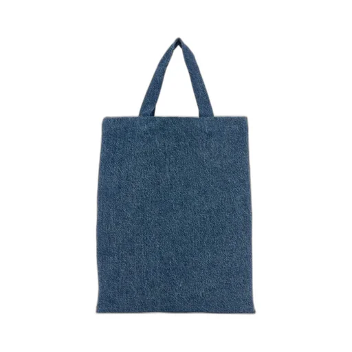 Logo Patch Denim Mini Tote Bag