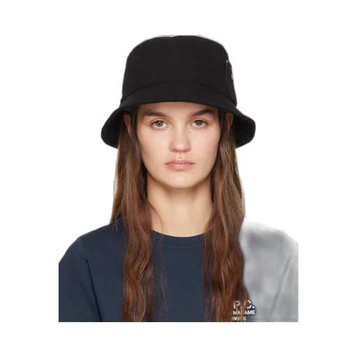 Logo-Embroidered Wide Brim Bucket Hat