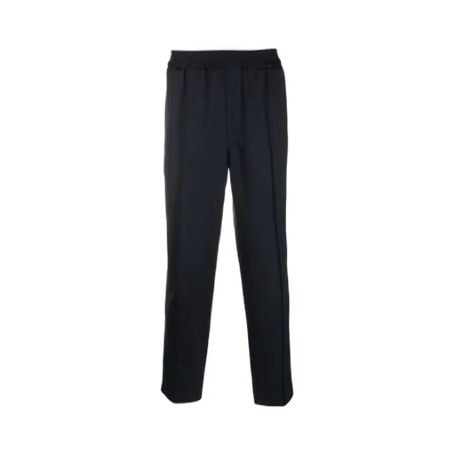 Elastic Waist Straight-Leg Pants