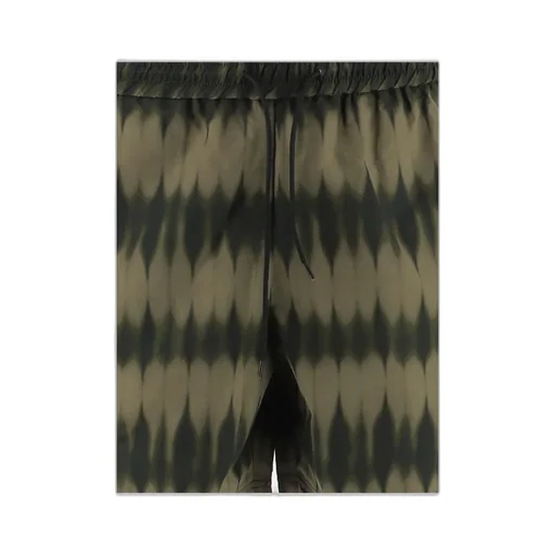 Distressed-Effect Logo Embroidered Shorts