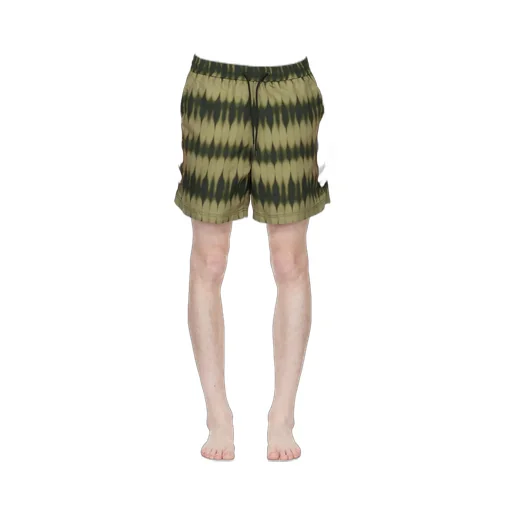Distressed-Effect Logo Embroidered Shorts