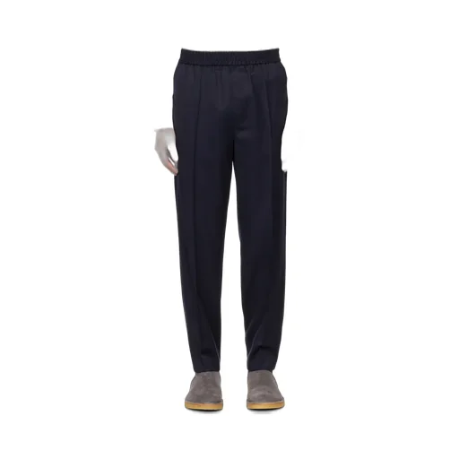 Elastic Waist Straight-Leg Pants