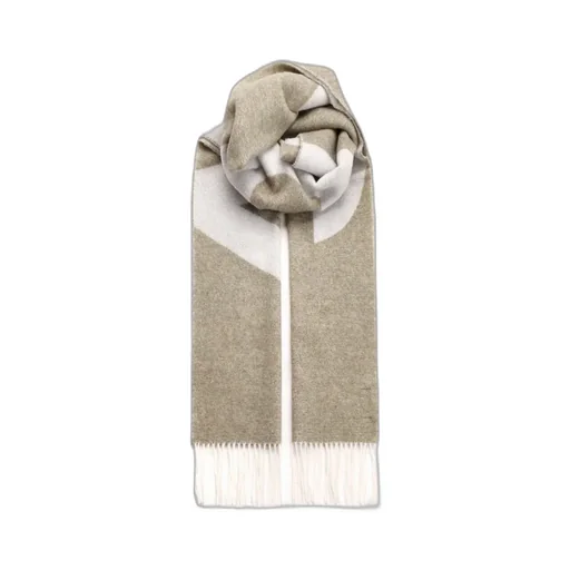 Logo Detailed Fringed Scarf