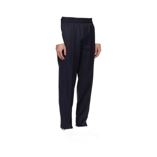 Elastic Waist Straight-Leg Pants