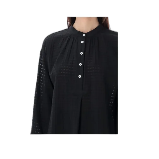 Flora Tartan-Check Cotton Blouse