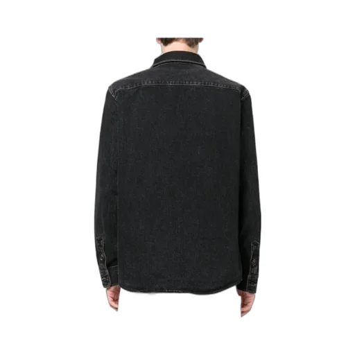Buttoned Long-Sleeved Denim Shirt