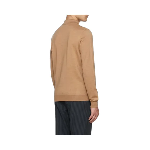 Long-Sleeve Wool Polo Shirt
