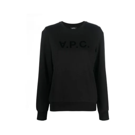 Flocked Logo Crewneck Sweatshirt
