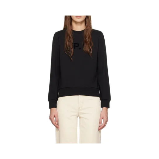 Flocked Logo Crewneck Sweatshirt