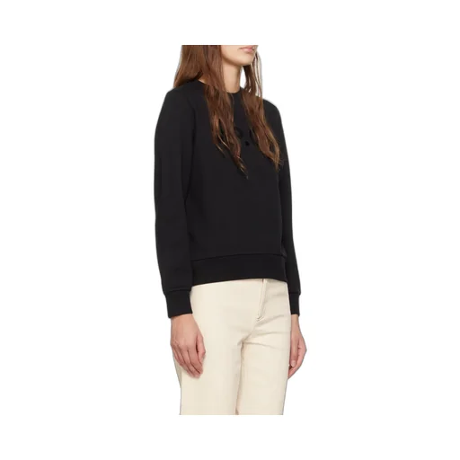 Flocked Logo Crewneck Sweatshirt