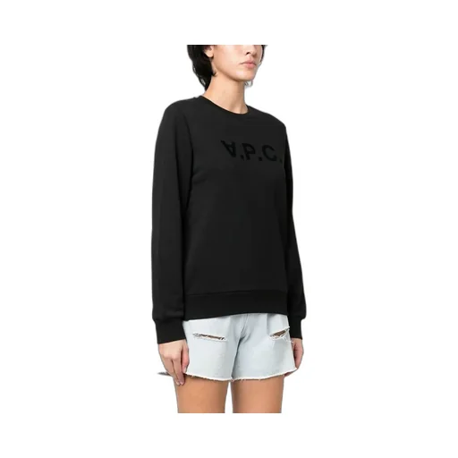 Flocked Logo Crewneck Sweatshirt