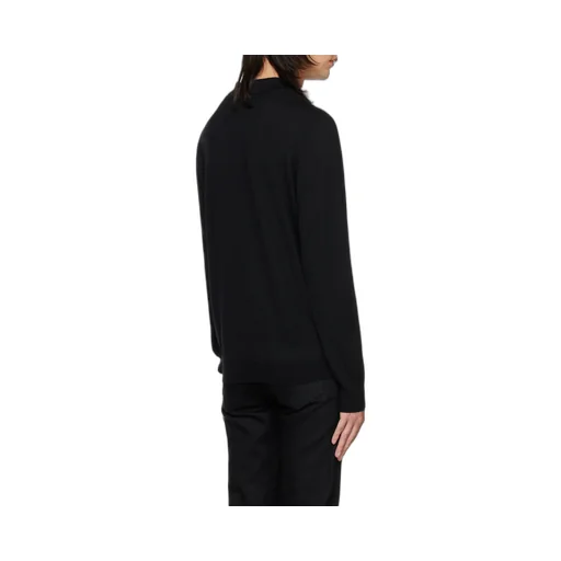Long-Sleeved Knitted Polo Shirt