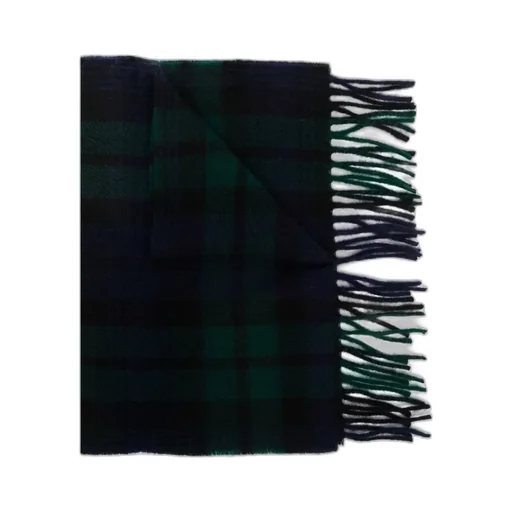 Mahe Tartan-Check Wool Scarf