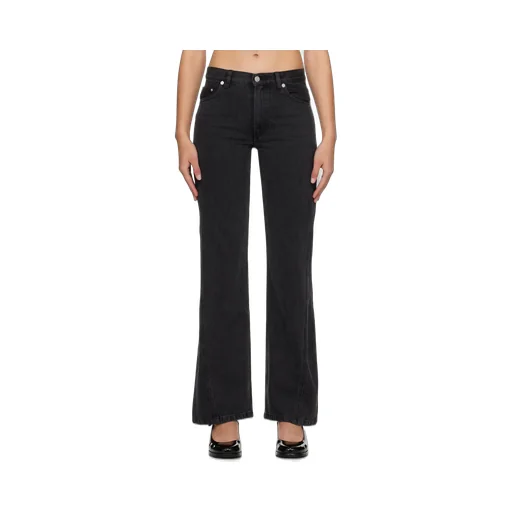 Button Detailed Straight Leg Jeans