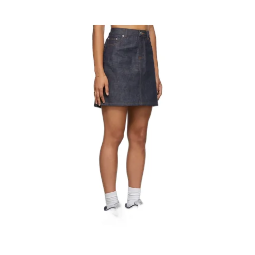 High Waist Mini Denim Skirt