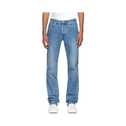 Mid-Waist Washed Effect Jeans