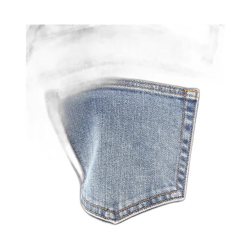 Mid-Waist Washed Effect Jeans
