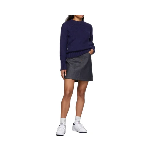 High Waist Mini Denim Skirt