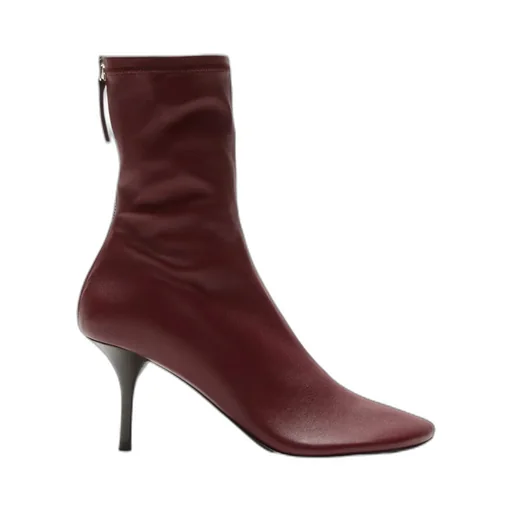 75Mm Zip Leather Boots
