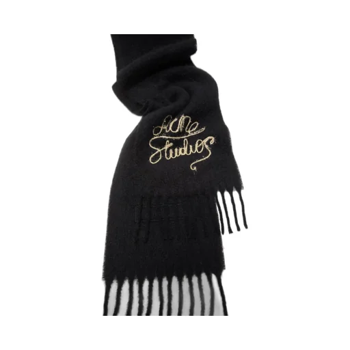Fringed Logo-Detail Scarf