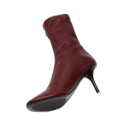 75Mm Zip Leather Boots