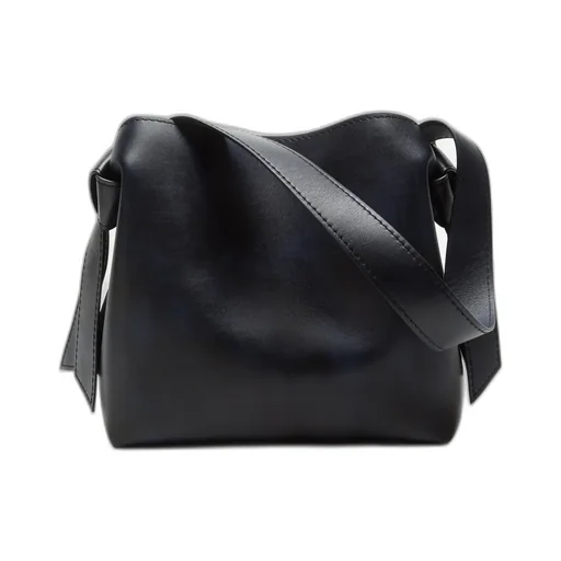Knot-Detail Leather Shoulder Bag