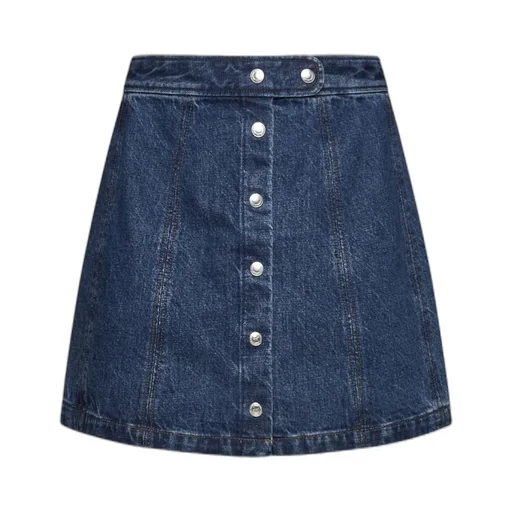 A-Line Denim Miniskirt