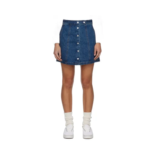 A-Line Denim Miniskirt