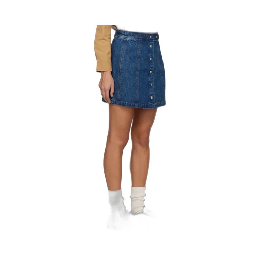 A-Line Denim Miniskirt