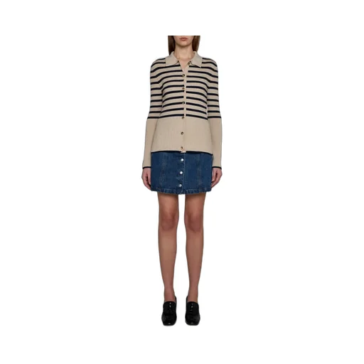 A-Line Denim Miniskirt