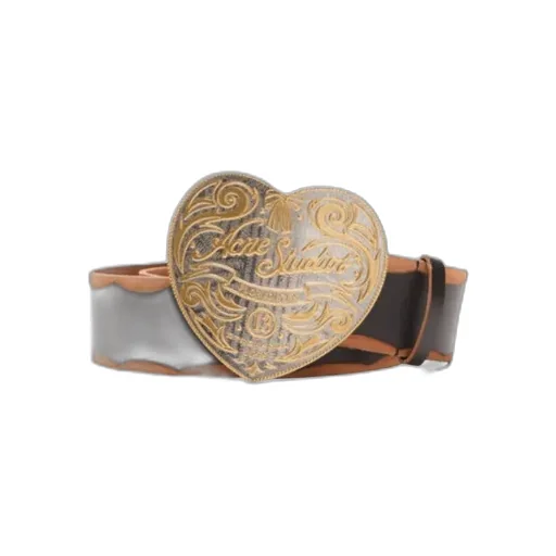 Heart-Buckle Leather Belt