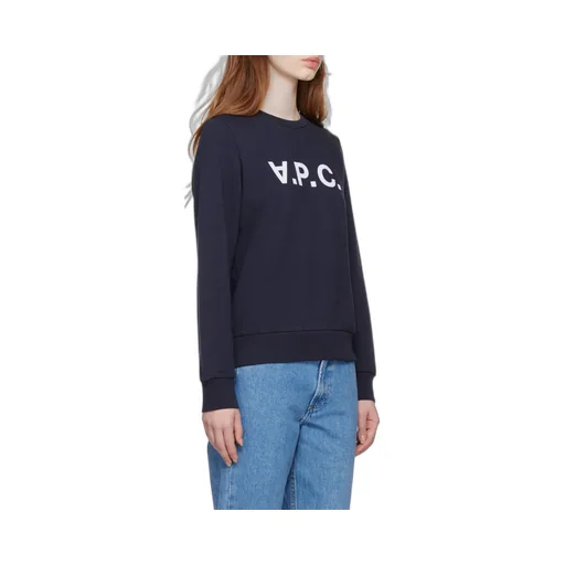Flocked Logo Crewneck Sweatshirt