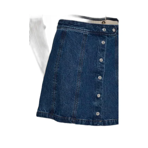 A-Line Denim Miniskirt