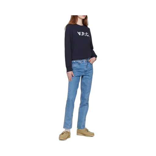 Flocked Logo Crewneck Sweatshirt