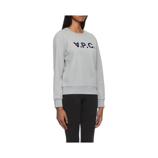 Flocked Logo Crewneck Sweatshirt