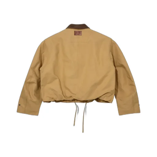 Drawstring Hem Twill Jacket