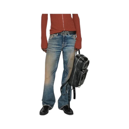 Logo Patch Straight-Leg Jeans