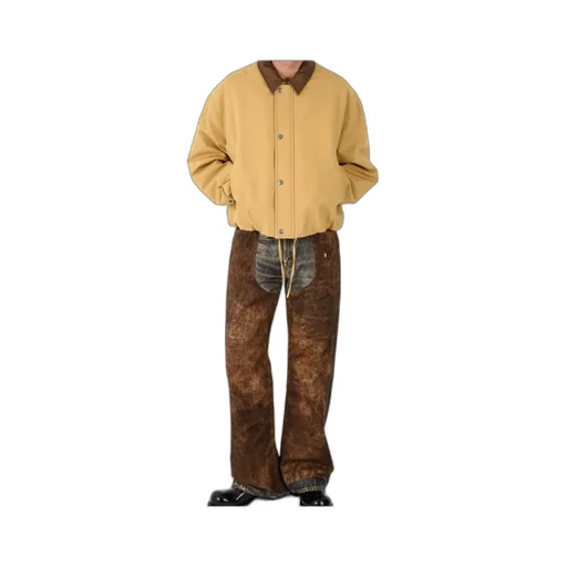 Drawstring Hem Twill Jacket