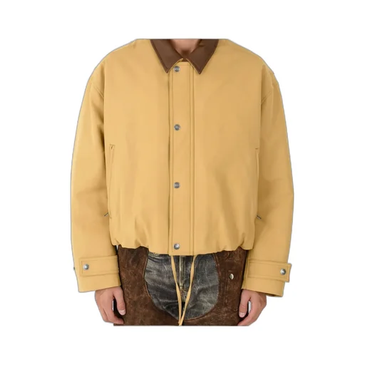 Drawstring Hem Twill Jacket