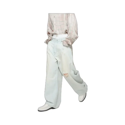 Distressed Denim Trousers