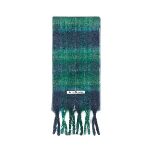 Checked Fringed Scarf