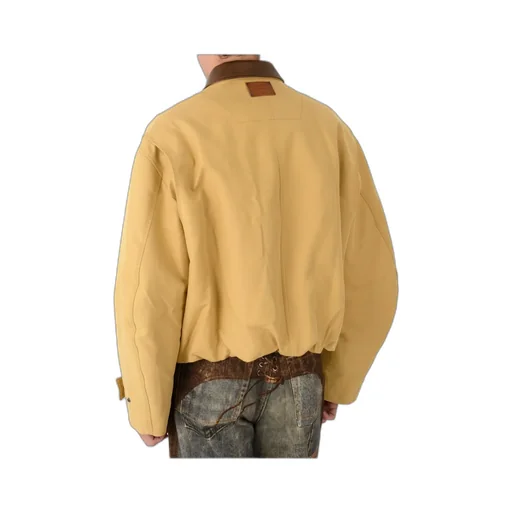 Drawstring Hem Twill Jacket