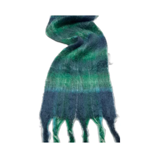 Checked Fringed Scarf