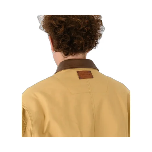 Drawstring Hem Twill Jacket