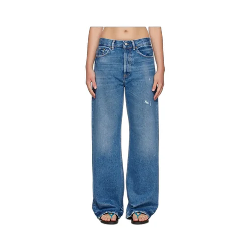 Logo Patch Wide-Leg Jeans