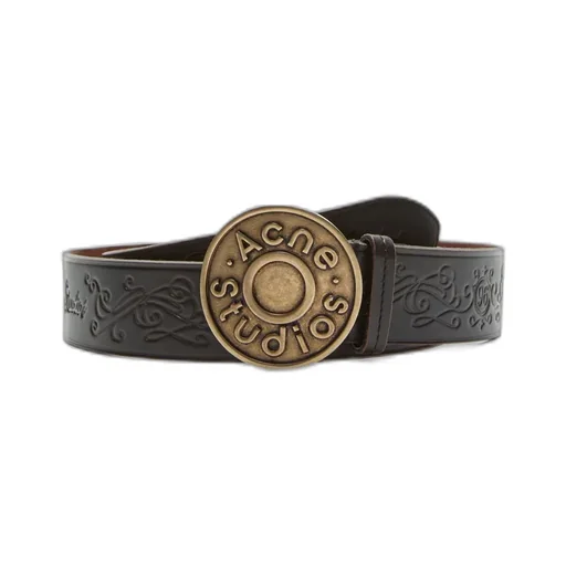 Logo-Buckle Leather Belt