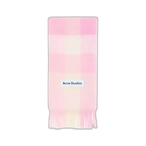 Logo Patch Checked Scarf