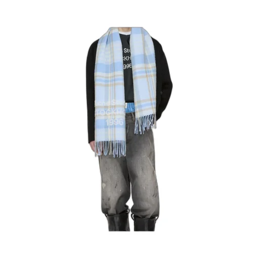 Plaid Fringed Scarf