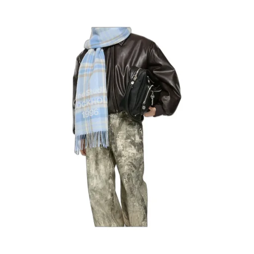 Plaid Fringed Scarf